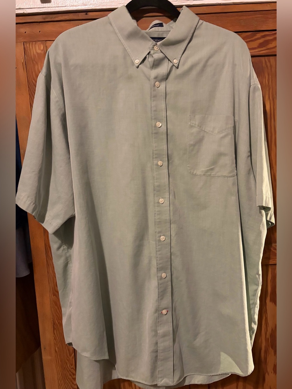 Daniel Cremieux Light Green Button-Down Short Sleeve Cotton Shirt. Size 2X. EUC